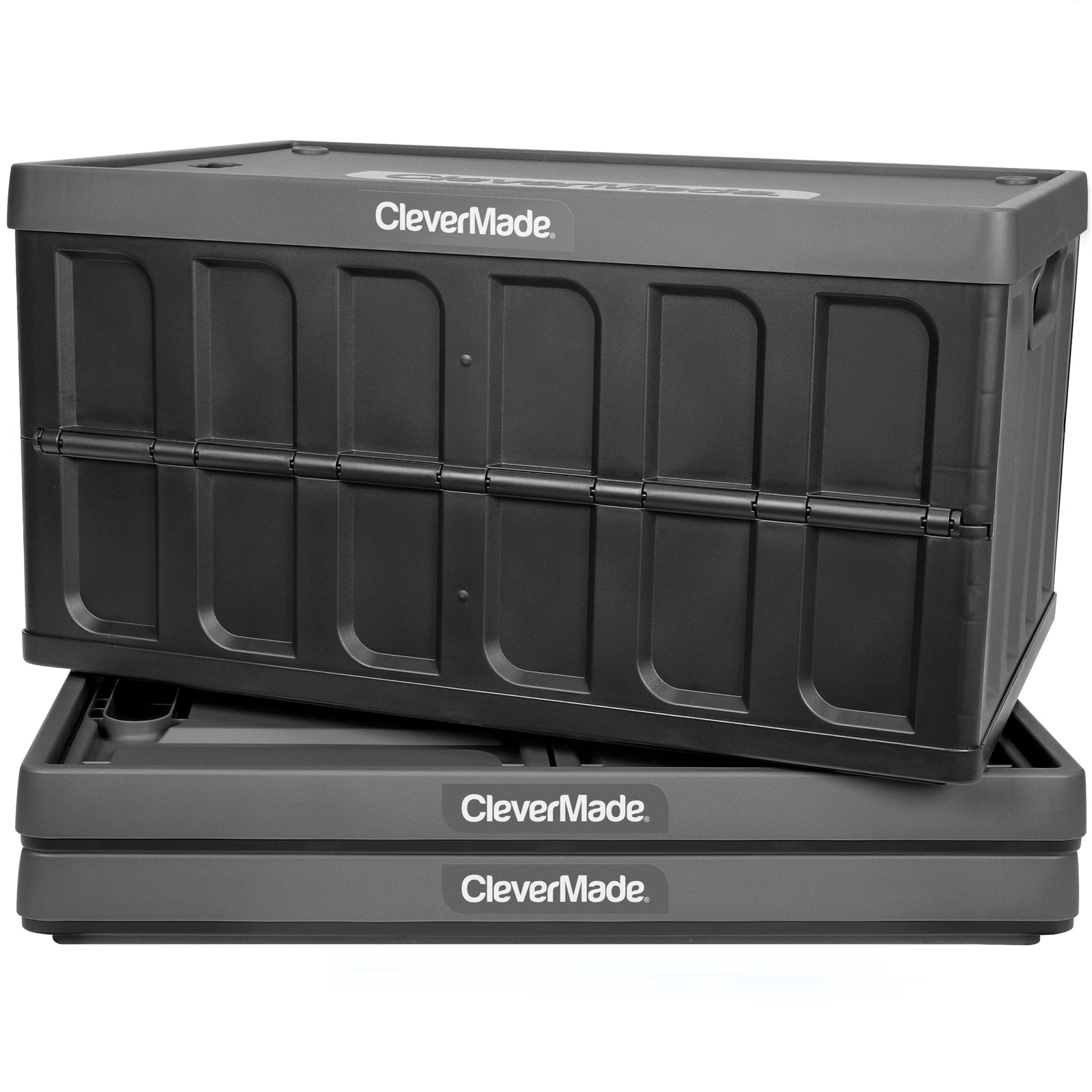 Collapsible Storage Bin with Lid | 46L | 3-Pack