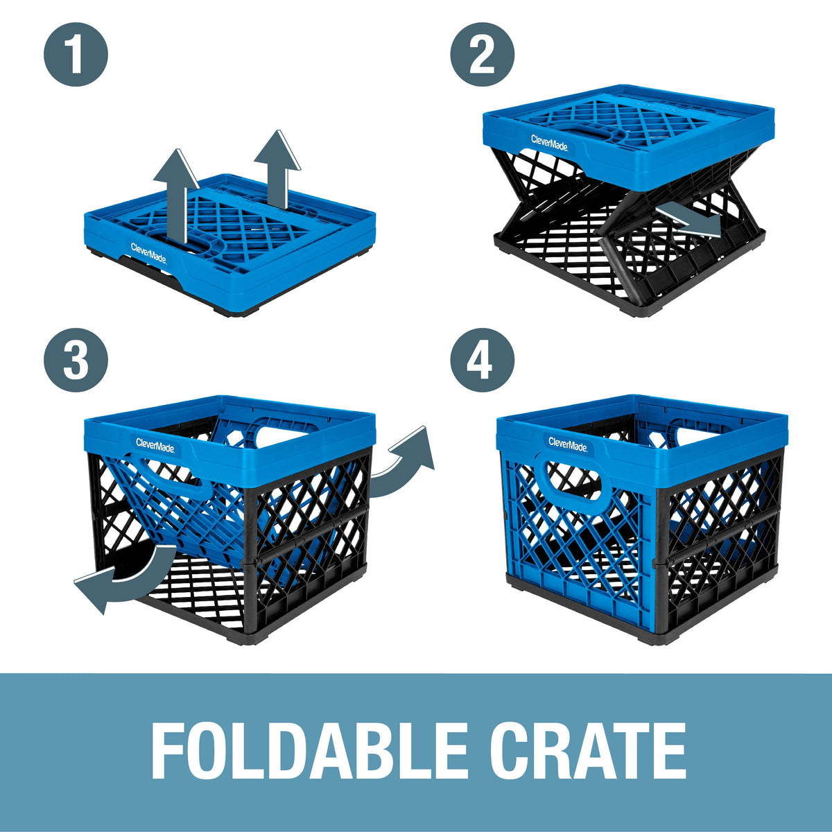 Collapsible Milk Crate | 25L | 3-Pack