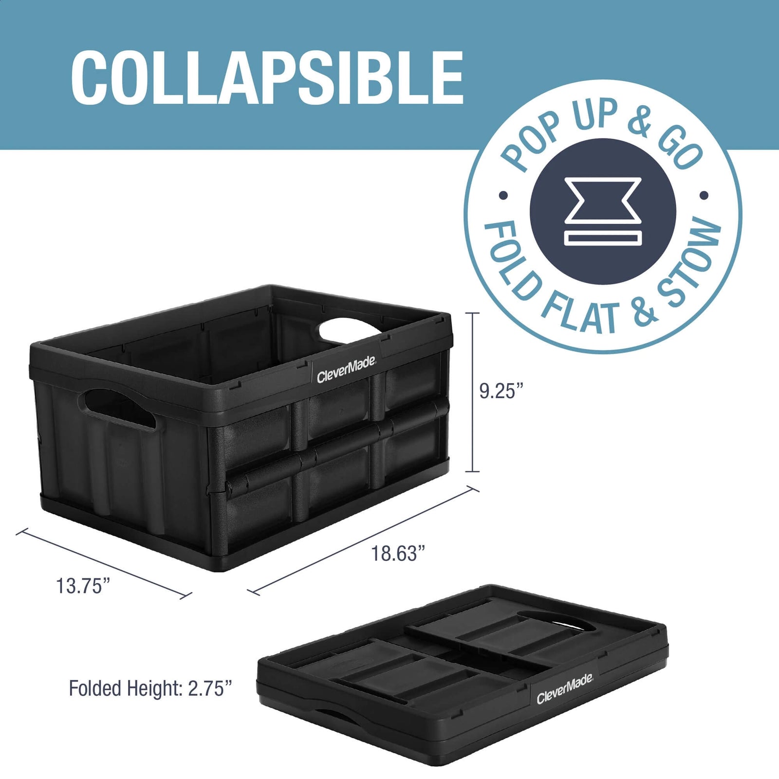 Collapsible Storage Bin | 32L | 3-Pack
