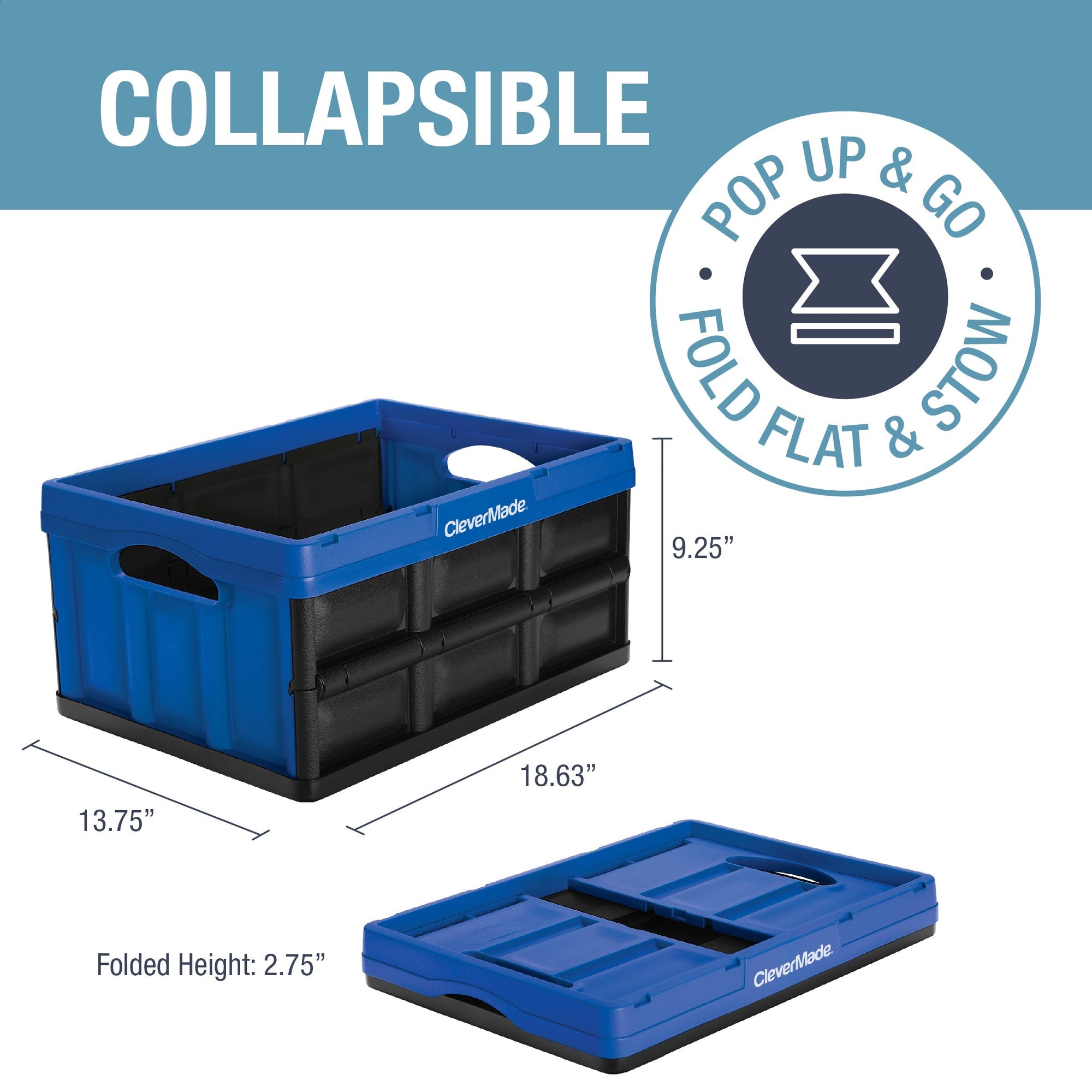 Collapsible Storage Bin | 46L | 3-Pack