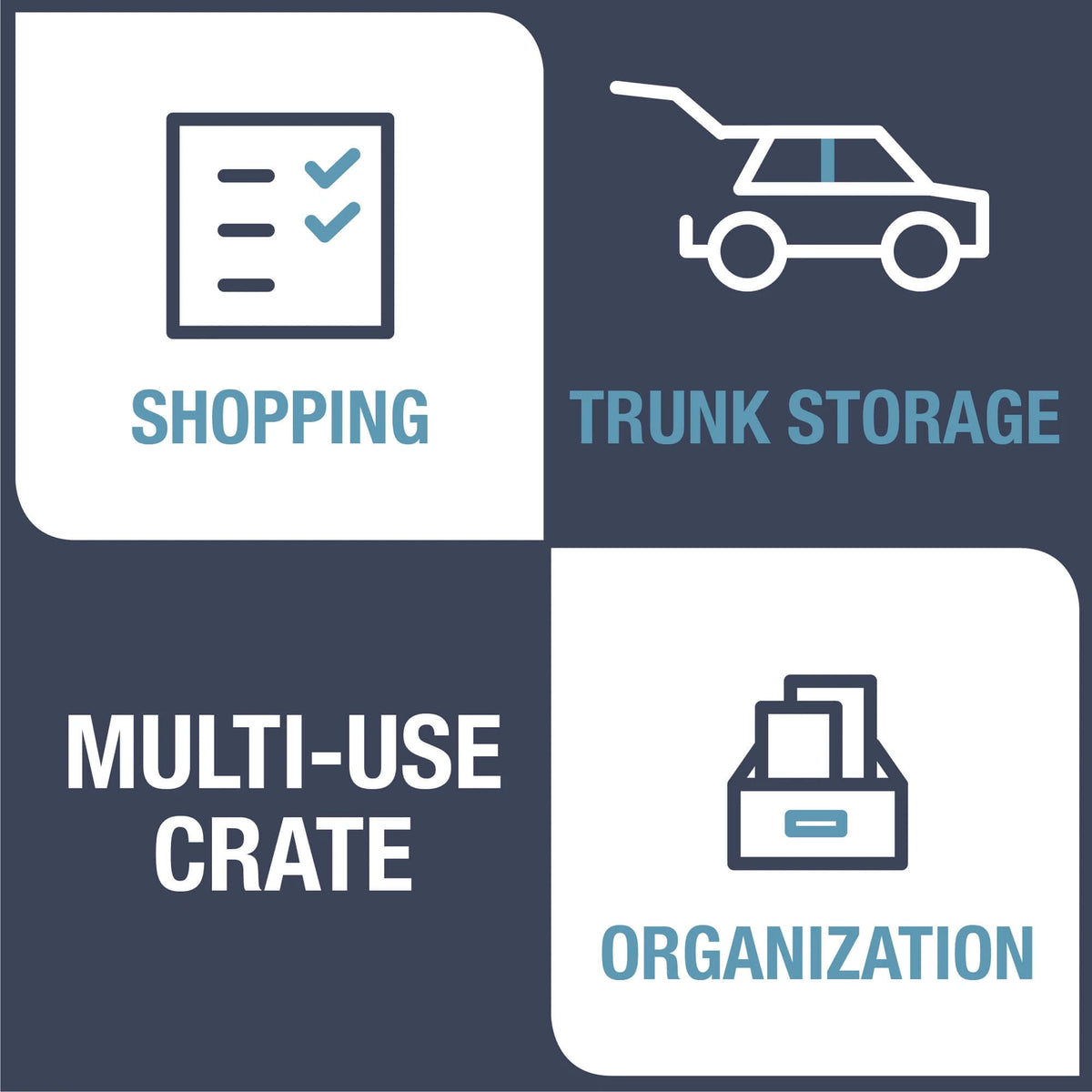 Collapsible Storage Bin with Lid | 62L | 3-Pack