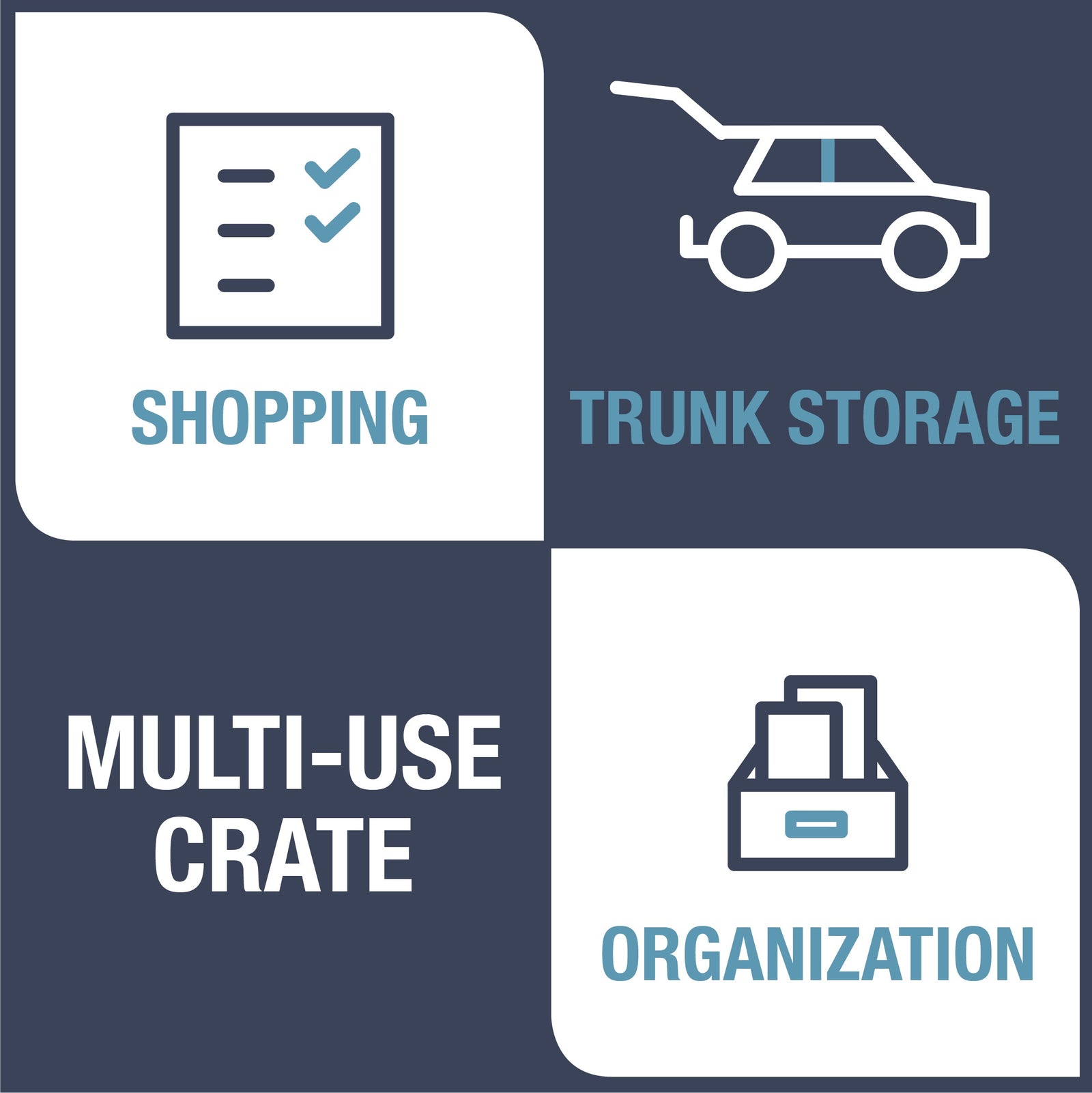 Collapsible Storage Bin | 62L | 3-Pack